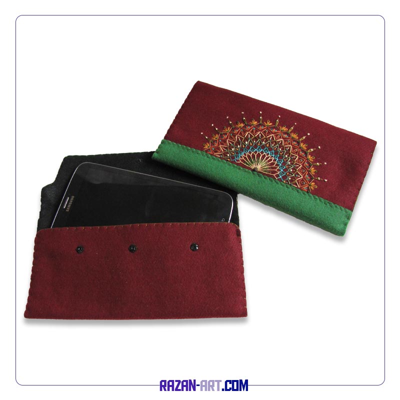 کیف کلاچ نمدی سوزندوزیشده کد K3